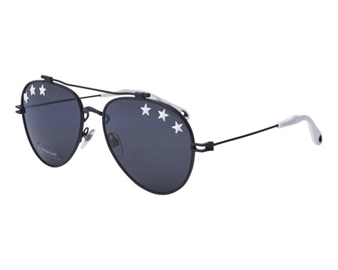 givenchy gv 7057/stars black|Givenchy GV7057Stars 807 IR Unisex Aviator Sunglasses Black .